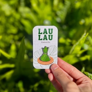 Lau Lau Enamel Pin- Hawaiian Food Pin, Hawaiian food art, luau pin
