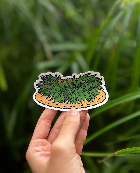 Lauhala Papale With Ti-leaf Leipo'o Cute Hawaiian Sticker