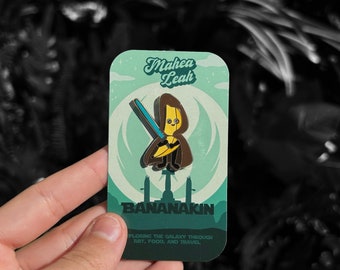 Bananakin Enamel Pin | Anakin SkyWalker | Star Wars Inspired Enamel Pin | Banana Food pin