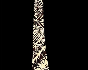 Hand-stitched Fijian Print Necktie