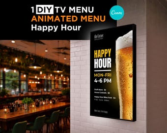 Happy Hour Animated TV Menu – Bar & Restaurant Display