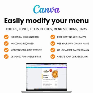 Restaurant QR Code Menu Template, Mobile-First Canva Design image 5