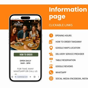 Restaurant QR Code Menu Template, Mobile-First Canva Design image 8