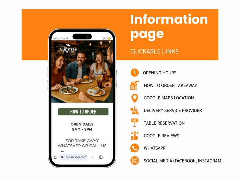 Restaurant QR Code Menu Template, Mobile-First Canva Design image 8