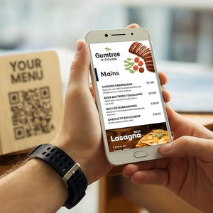 Restaurant QR Code Menu Template, Mobile-First Canva Design image 6