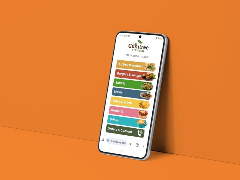 Restaurant QR Code Menu Template, Mobile-First Canva Design image 7