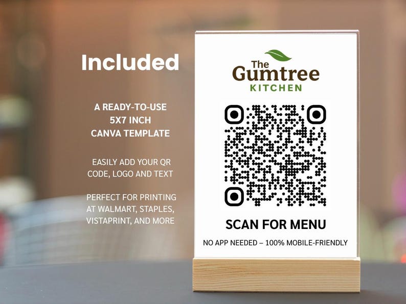 Restaurant QR Code Menu Template, Mobile-First Canva Design image 9