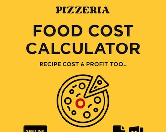 Pizzeria Food Cost Calculator | Google Sheets Menu Pricing & Profit Tool for Pizza Recipes