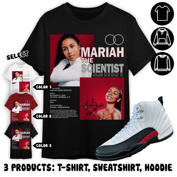 AJ 12 Retro Red Taxi Unisex Shirt Sweatshirt Hoodie Mariah Science Shirt to Match Sneaker Color Cherry Red Etsy