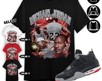 Jordan 4 Bred Reimagined Unisex Shirt, Sweatshirt, Hoodie, MJ Stranger, Shirt To Match Sneaker Color Red