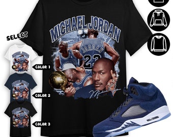 Jordan 5 Midnight Navy Unisex Shirt, Sweatshirt, Hoodie, MJ Stranger, Shirt To Match Sneaker Color Navy