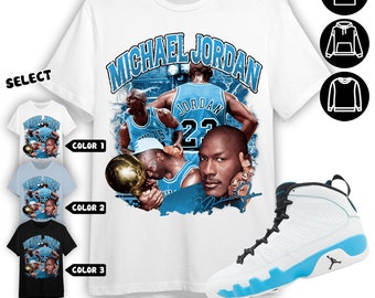 Jordan 9 Powder Blue Unisex Shirt, Sweatshirt, Hoodie, MJ Stranger, Shirt To Match Sneaker Color Light Blue