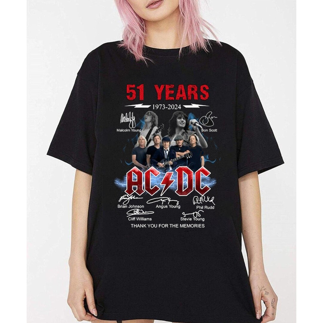 Vintage 51 Years ACDC 1973-2024 Shirt, Acdc Band Unisex Shirt ...
