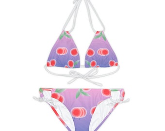 Ensemble bikini à bretelles cerise