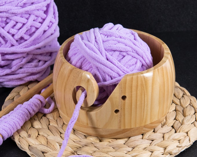 Knitting Bowl Wool Holder with Removable Lid