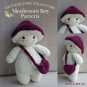 Mushroom Boy Plushie - Crochet Pattern