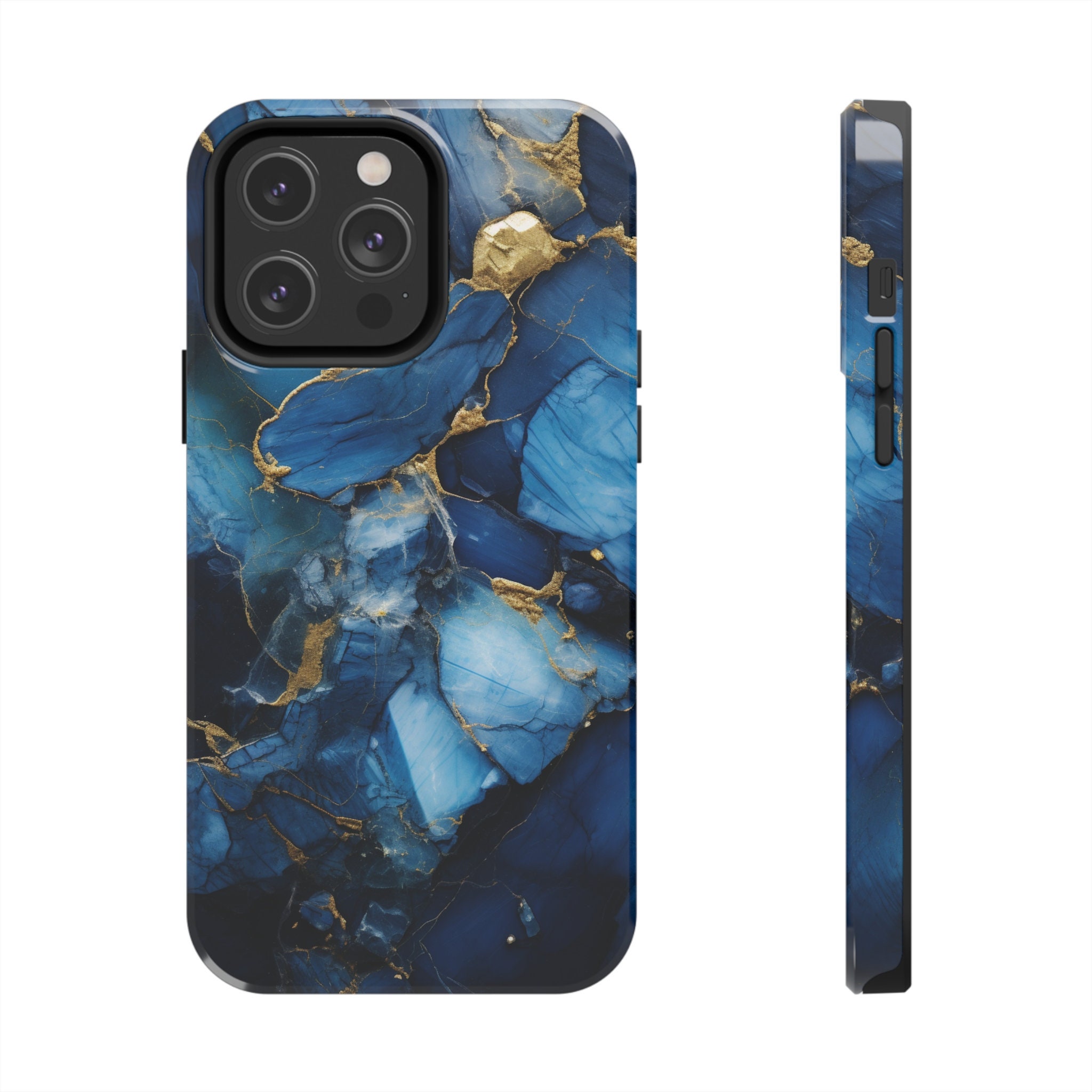 iPhone 12 Mini Case from BandWerk – Ostrich | Blue Gold