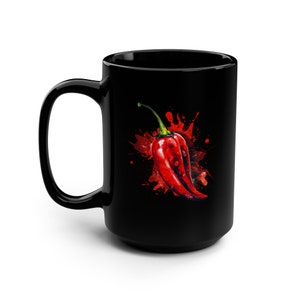 Charcoal Ceramic Mug &quot;This Chili Means Business&quot;
