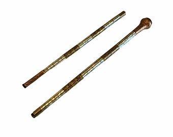 Vintage Cane-Mother of Pearl-Collectible Walking Stick-Cane-Long Size-Walking stick-Wooden Cane-Handmade walking stick-Handmade Cane