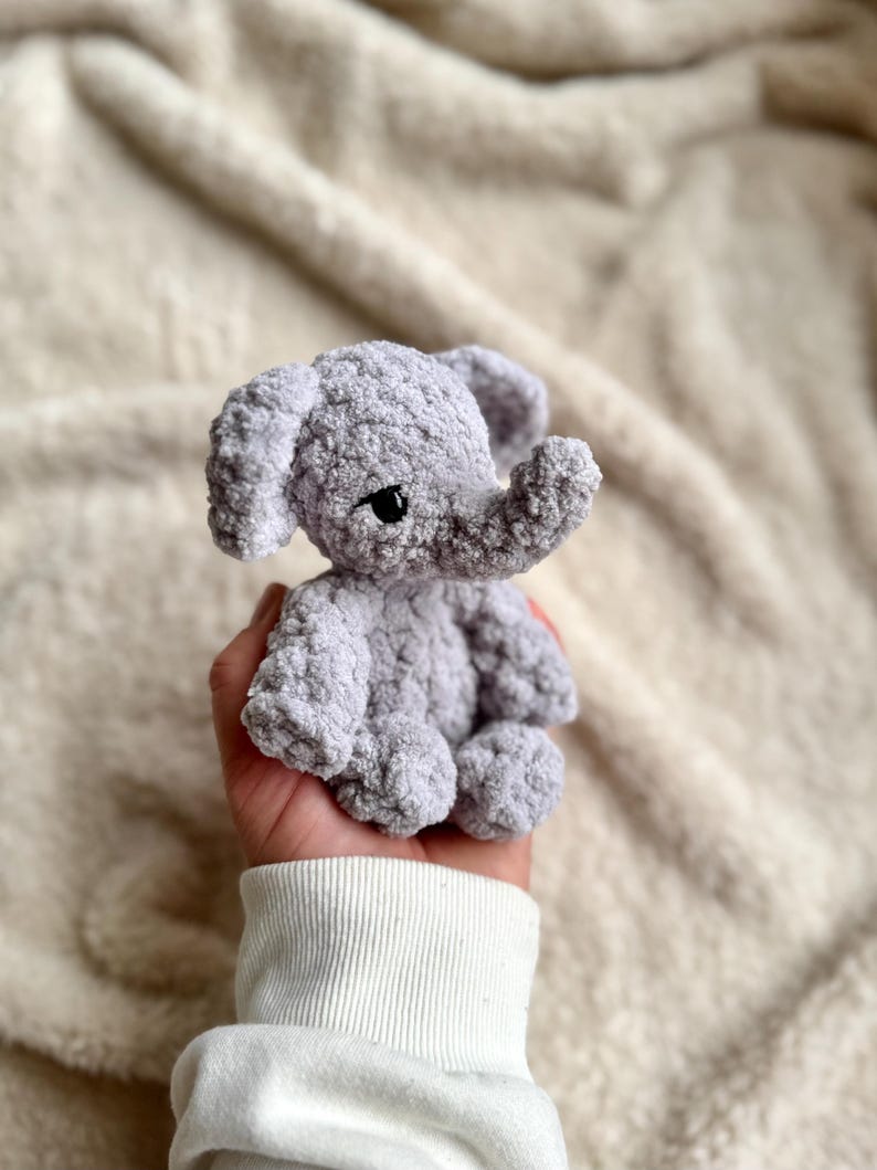 Baby Elephant NO SEW Crochet Pattern | Elephant Plushie | Crochet ...