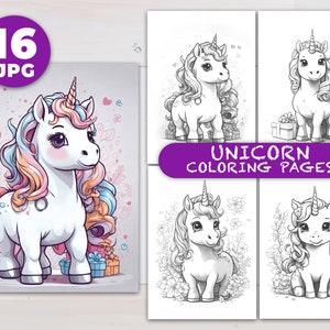 Unicorn coloring pages Instant Download Printable Coloring sheet Adults coloring pages kids coloring pages Cute Animal Coloring Book Unicorn