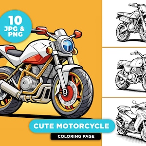 Motorcycle Coloring Pages for Kids & Adults - Fun Printable Designs for Relaxation