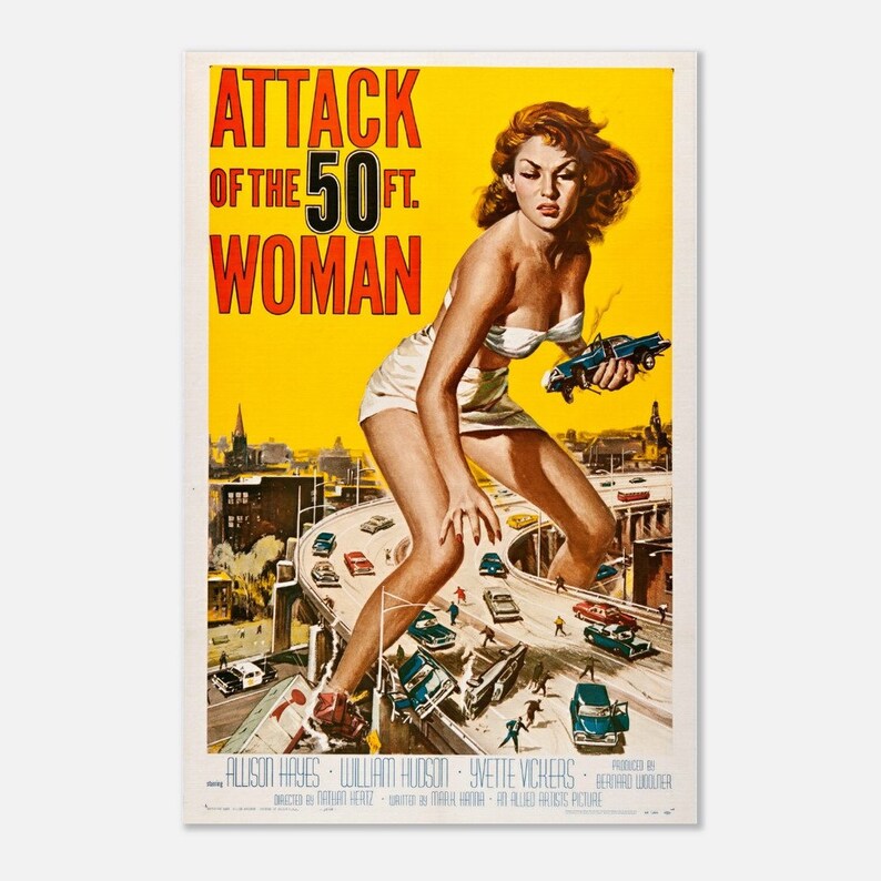Angriff der 50ft Woman Wandkunst 40x60 cm / 16x24″