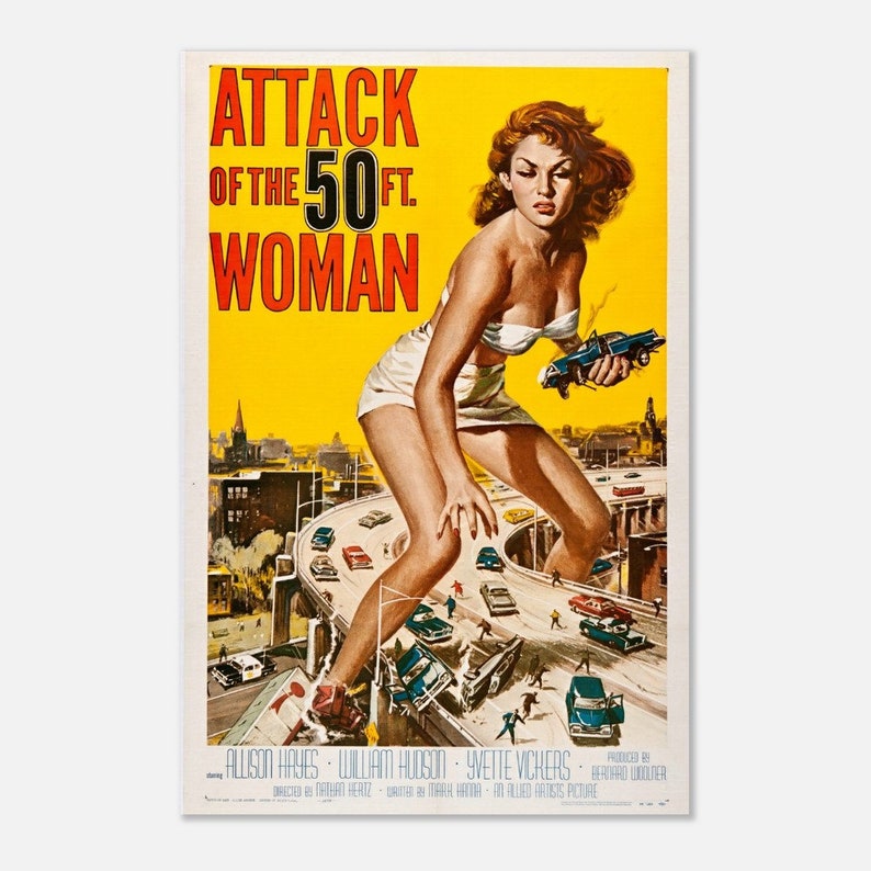 Angriff der 50ft Woman Wandkunst 60x90 cm / 24x36″