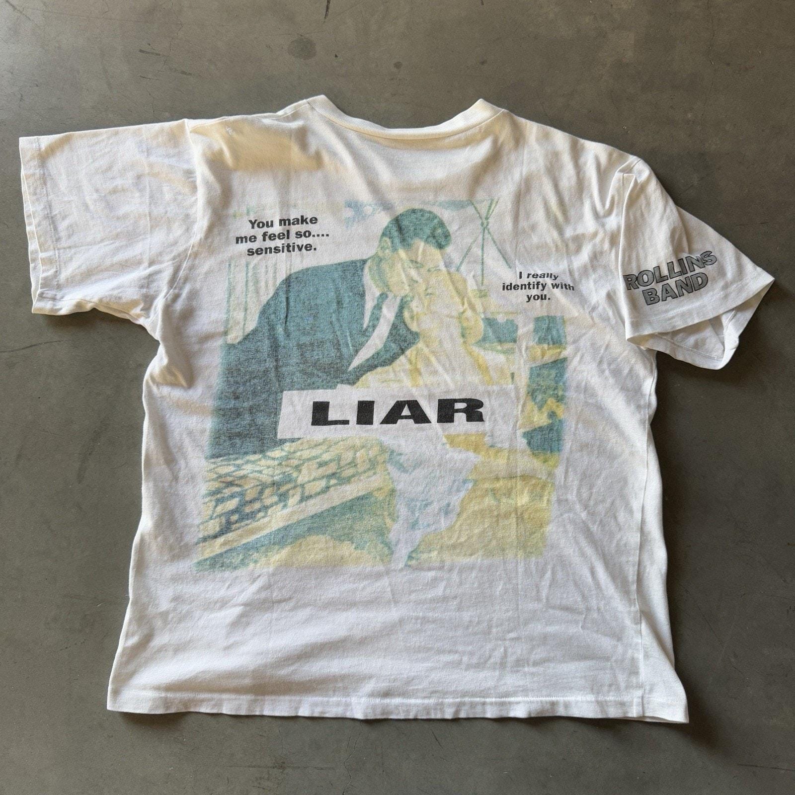 Vintage 1994 Henry Rollins Band I'm A Liar T-shirt White L Punk