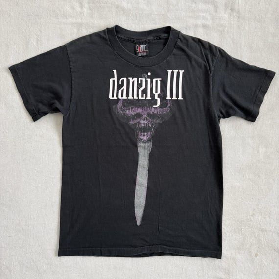 Vintage 90s Danzig III How the Gods Kill T Shirt L Black USA Metal