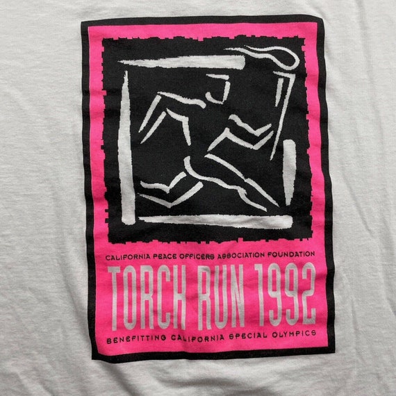 Vintage 90s 1992 Torch Run Marathon Special Olymp… - image 2