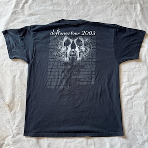 Vintave 2003 Deftones Self-Titled S/T Album Promo Band T-Shirt Black XL + DATES