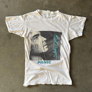 Camiseta vintage de la década de 1980 con la banda promocional Panic Morrissey de The Smiths, de Johnny Marr