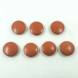 Set of 7 Vintage Dusty Rose Shank Buttons 1960s France Vintage French Coral Buttons Vintage Haberdashery Vintage Sewing accessories