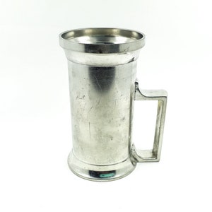 Vintage Small Pewter Measure Early 20th century France Vintage French Pewter Tankard Measure