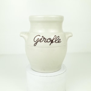 Vintage Ceramic Pot with Handles Girofle 1960s France Vintage French Tableware Collectibles Home Decor