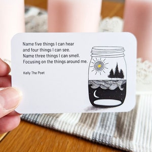 Anxiety Affirmations Card Pack - Anxiety Pocket Poems, Anxiety Support, Mental Health Gifts, Positive Quotes, Anxiety Relief, Mental Heath