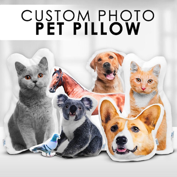 Custom 3D Pet Pillow - Stuffed Plush Toy Pillow - Personalized Shaped Pillow - Pet Memorial Gift - Pet Loss Gifts - Pet Photo Shaped Cushion