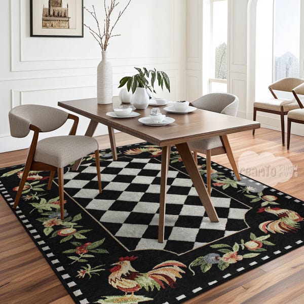 Rooster Rugs - Etsy