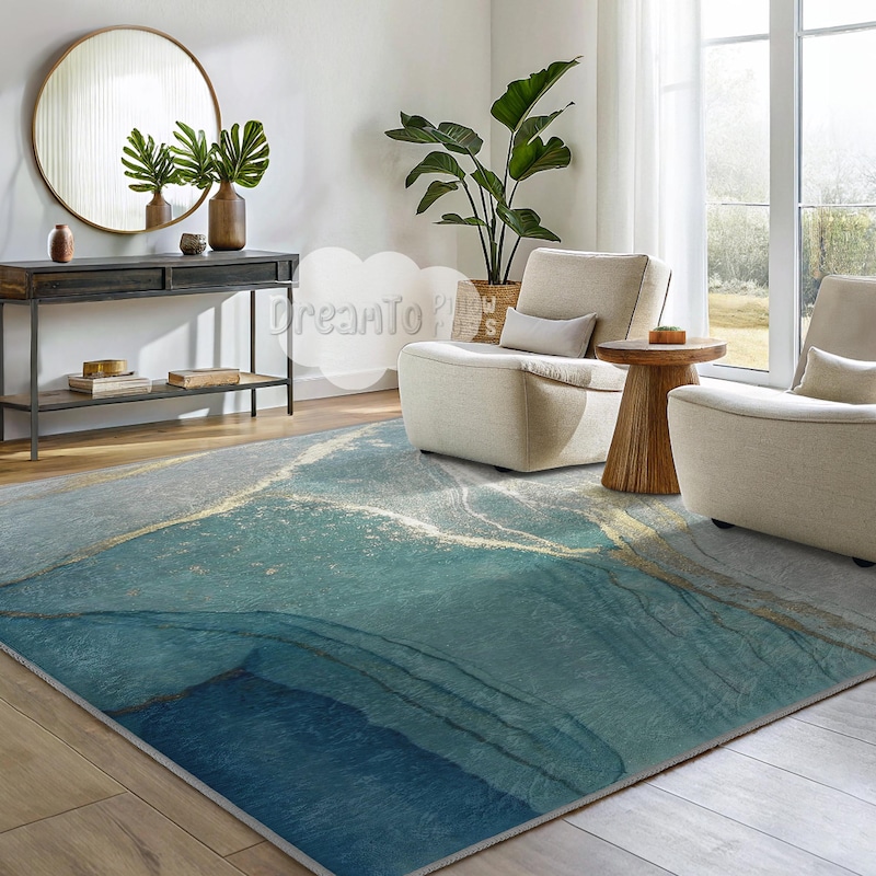 Turquoise Rug - Etsy