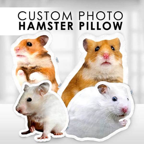 Custom Hamster Photo Pillow | 3D House Mouse Shaped Pillow | Personalized Rat Stuffed Plush Toy | Custom Ratty Cutout Cushion Rat Loss Gift