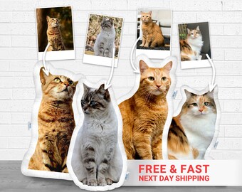 Personalized Cat Photo Pillow | Cat Pillow From Photo | Custom Shaped Cat Pillow | Cat Memorial Pillow | Cat Loss Gifts | Gift For Pet Lover