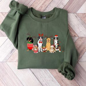 Christmas Dog Sweatshirt, Cute Dog Lover Sweatshirt, Cozy Christmas Pet Sweater, Holiday Sweater for Dog Owners, Christmas Dog Lover Gifts