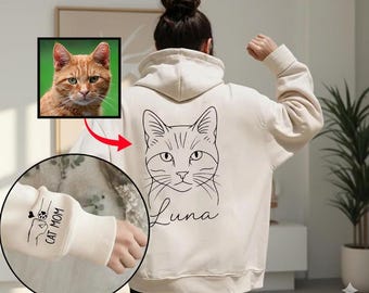 Spersonalizowana bluza z kapturem ze zdjęciem zwierzaka, spersonalizowana bluza z kapturem ze zdjęciem, spersonalizowana bluza z kapturem ze zdjęciem psa i kota, sweter z portretem zwierzaka, sweter z portretem psa
