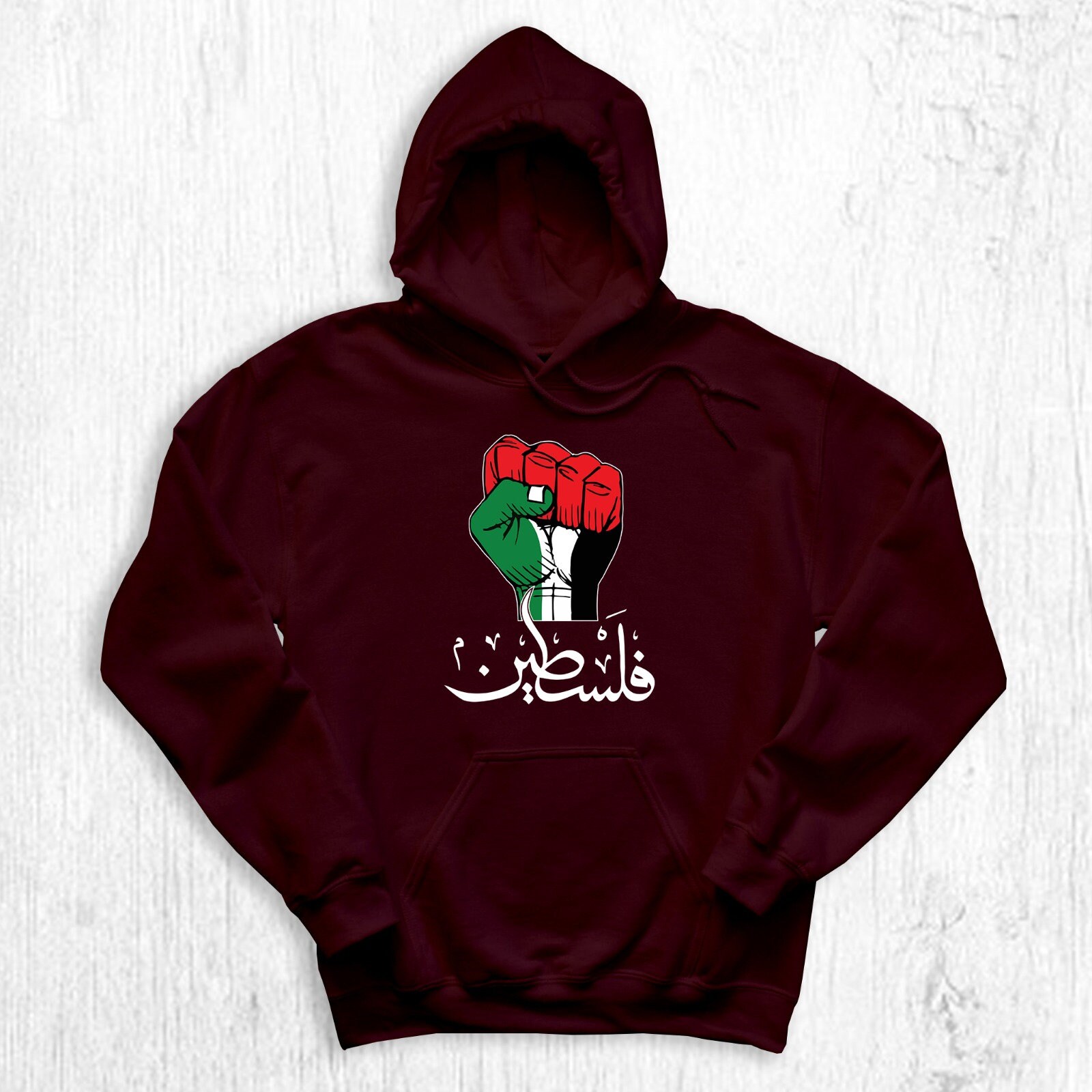 Palestine Vlag Region Outline Hoodie Jumper Zwart, Zwart, S