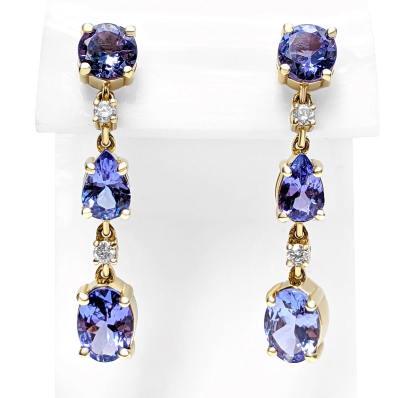 A pair of Tanzanite earrings