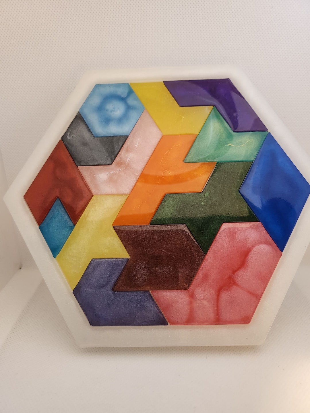 Puzzle Tangram Epoxy Resin Etsy