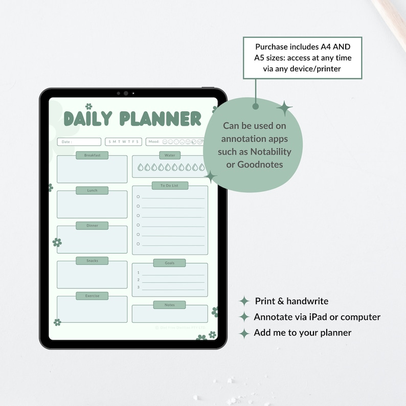 Printable Weekly Meal Planner Bundle | Digital Dinner Organiser ...