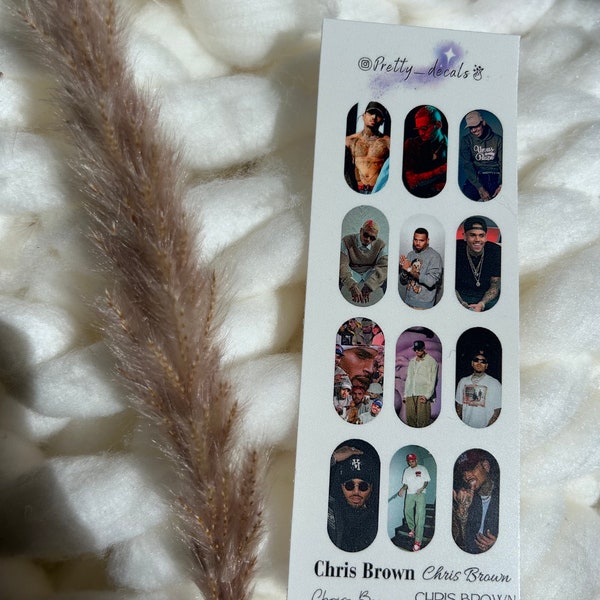 Chris  / transparent / waterslide/Nail art -  Nail decals /high photo quality