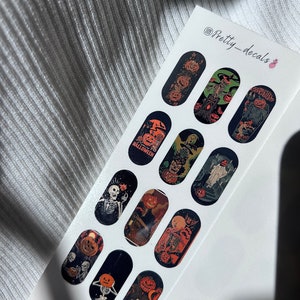 Halloween / Pumkin/ skele/ton /ghosts / transparent / waterslide/  Nail decals /high photo quality